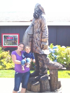 Old mariner sculpture in the park