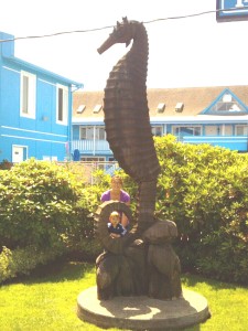 Seahorse sculpture in the park
